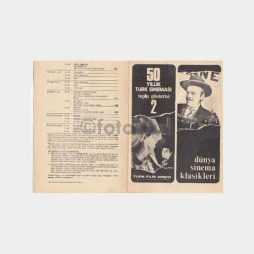Türk Sineması 50 Yıl Broşürü