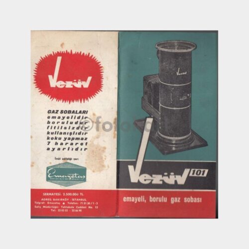 1966 Vezüv Gaz Sobası Kullanma Broşürü