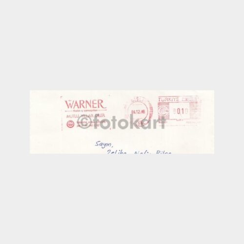 1986 Warner Reklam Damgalı Zarf