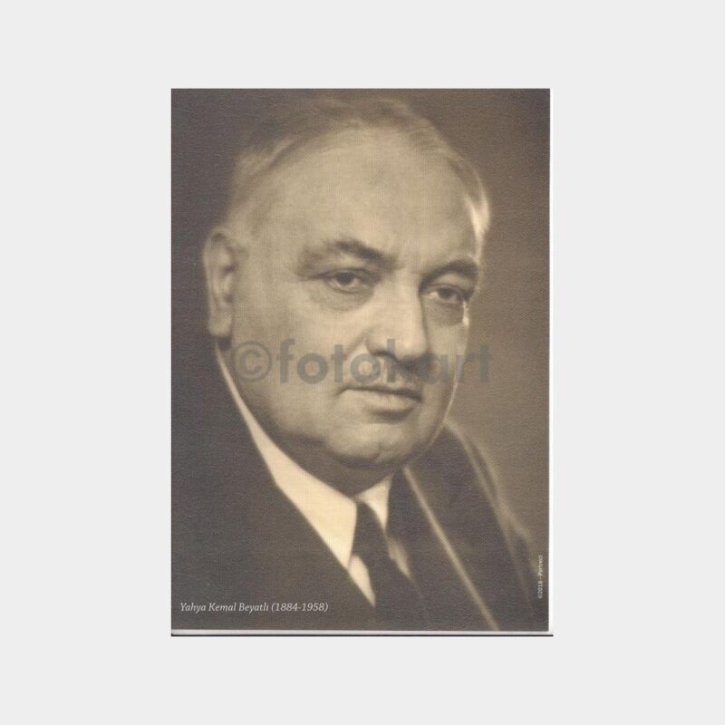 Türk Edebiyatçıları -Yahya Kemal Beyatlı- Baskılı Kart