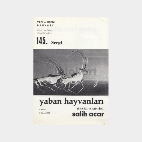 1977 Yapı Kredi 145. Sergi Broşürü (Yaban Hayvanları Resim)