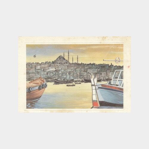 Ressam Yücel K - Haliç Resimli Tebrik Kartı