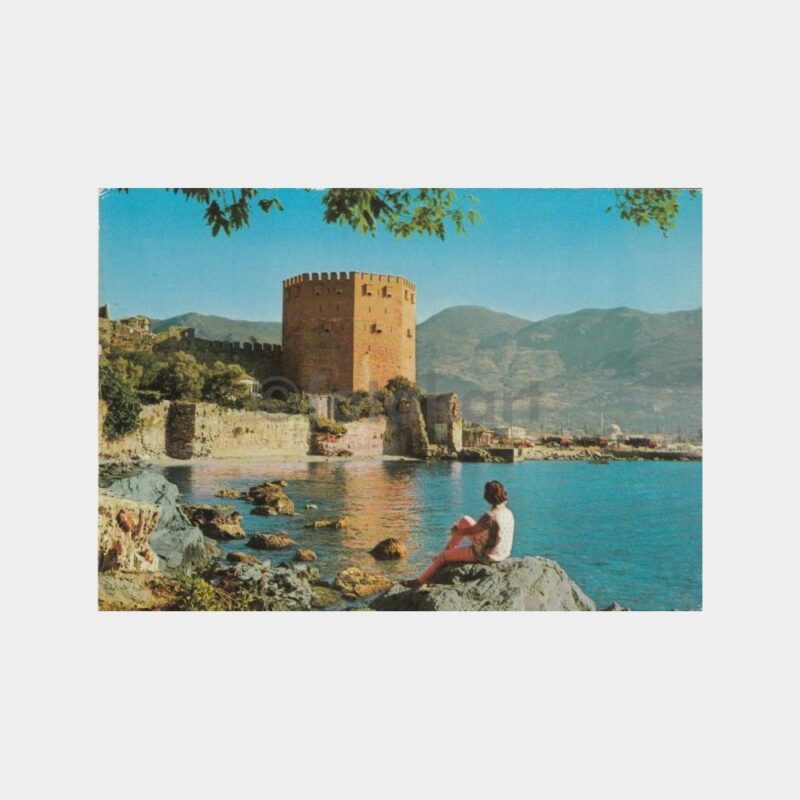 1974 Alanya Kalesi Görünüş Kartpostal