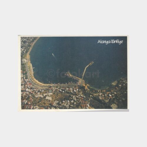 1978 Alanya Kuşbakışı Görünüş Kartpostal