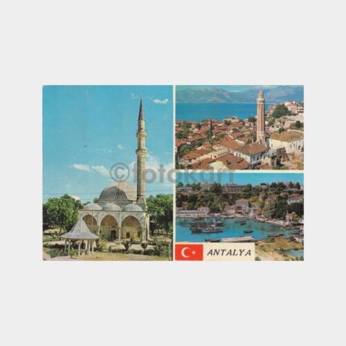 1970 Antalya 3 Değişik Görünüş Kartpostal