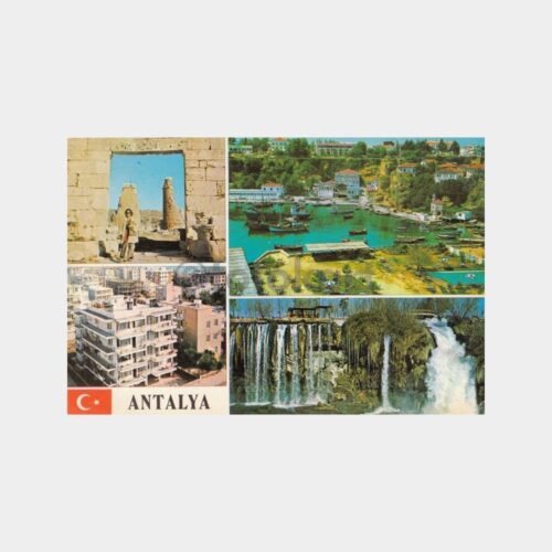 1974 Antalya 4 Görünüş Kartpostal