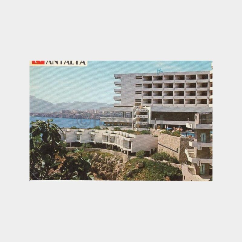 1985 Antalya Oteli Konulu Kartpostal