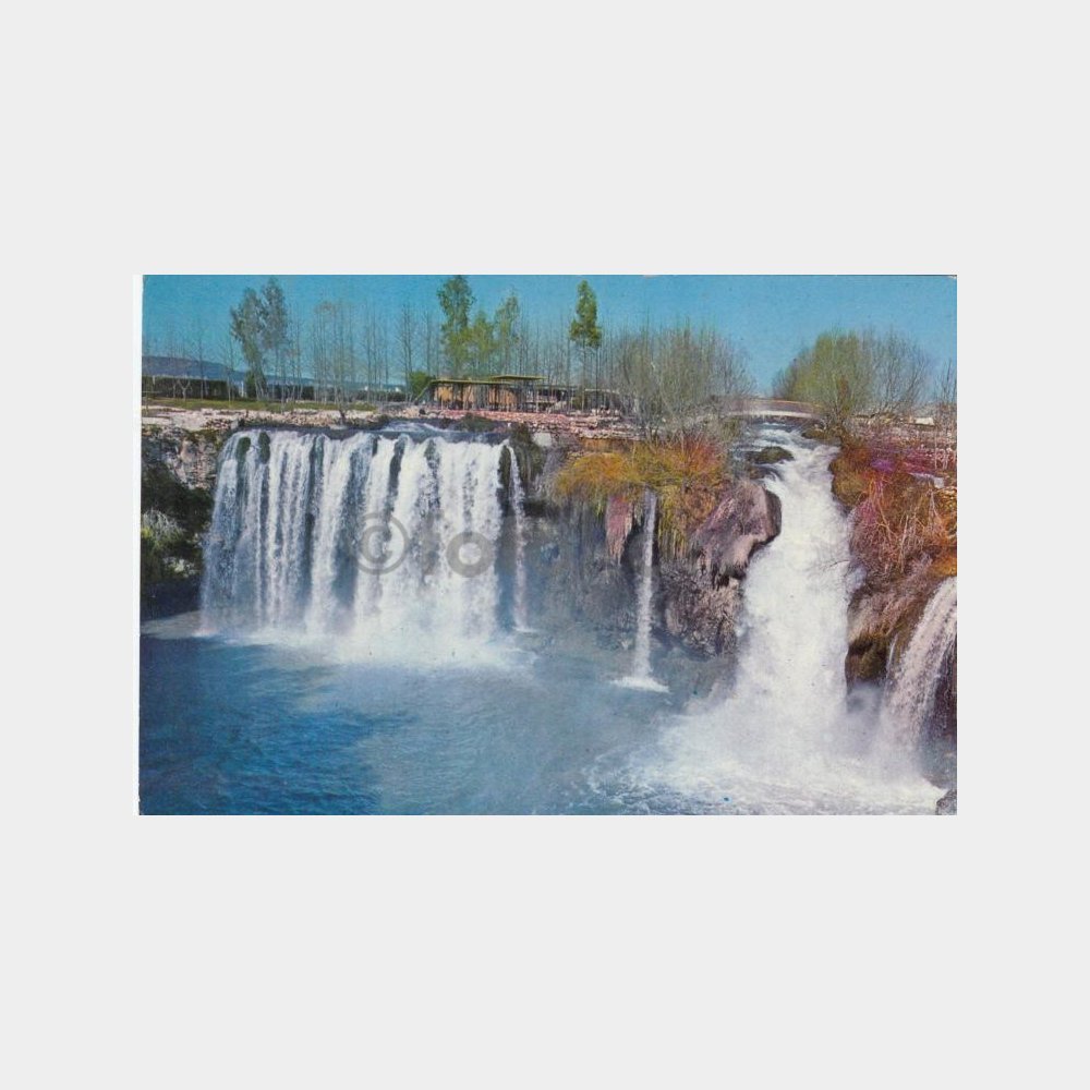 1970 Antalya Varsak Düden Şelalesi Konulu Kartpostal