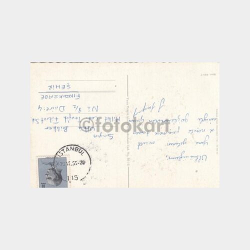 1965 Ata Pullu İstanbul Damgalı Tebrik Kartı