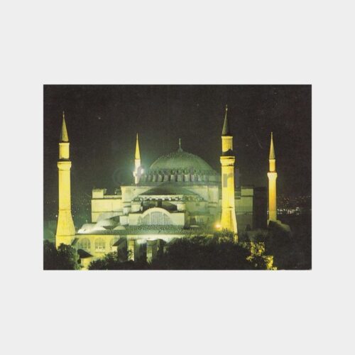 1974 Ayasofya Gece Görünüşü Kartpostal