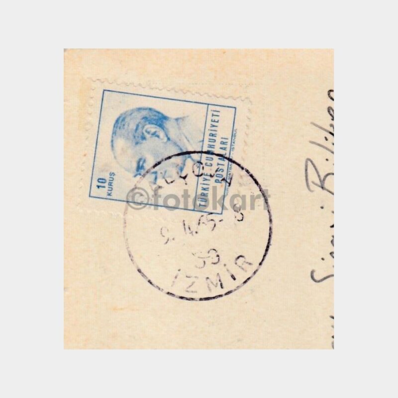 1965 Bafa Gölü Konulu TCDD Baskılı Balçova Kartpostal - Görsel 2