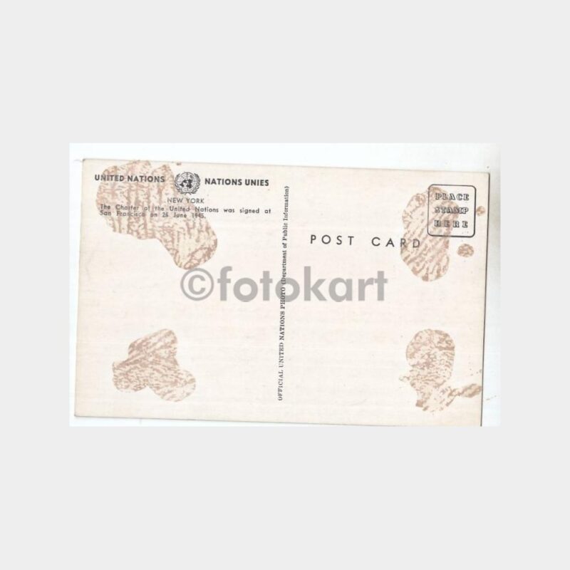 1945 Birleşmiş Milletler Antlaşması Konulu Kartpostal - Görsel 2