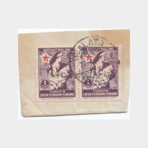 ÇEK Yardım Damgalı Posta Pulu