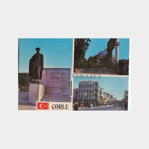 1975 Çorlu 3 Değişik Görünüş Kartpostal