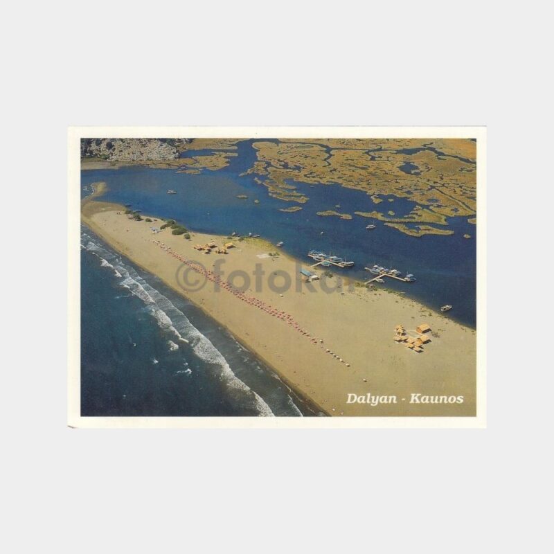 2000 Dalyan Kaunos Havadan Görünüş Kartpostal
