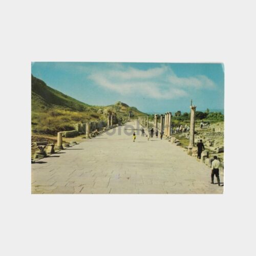 1980 Efes Antik Liman Yolu Konulu Kartpostal