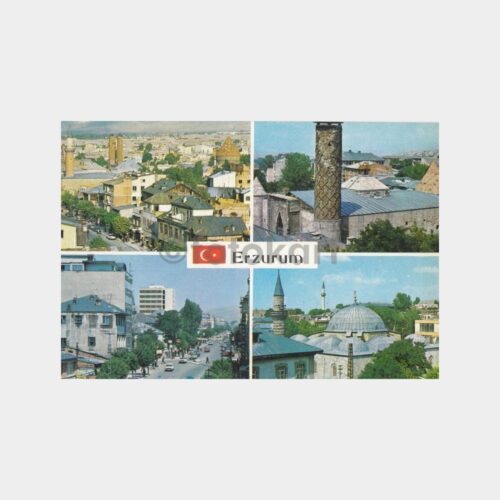 1975 Erzurum 4 Değişik Görünüş Kartpostal