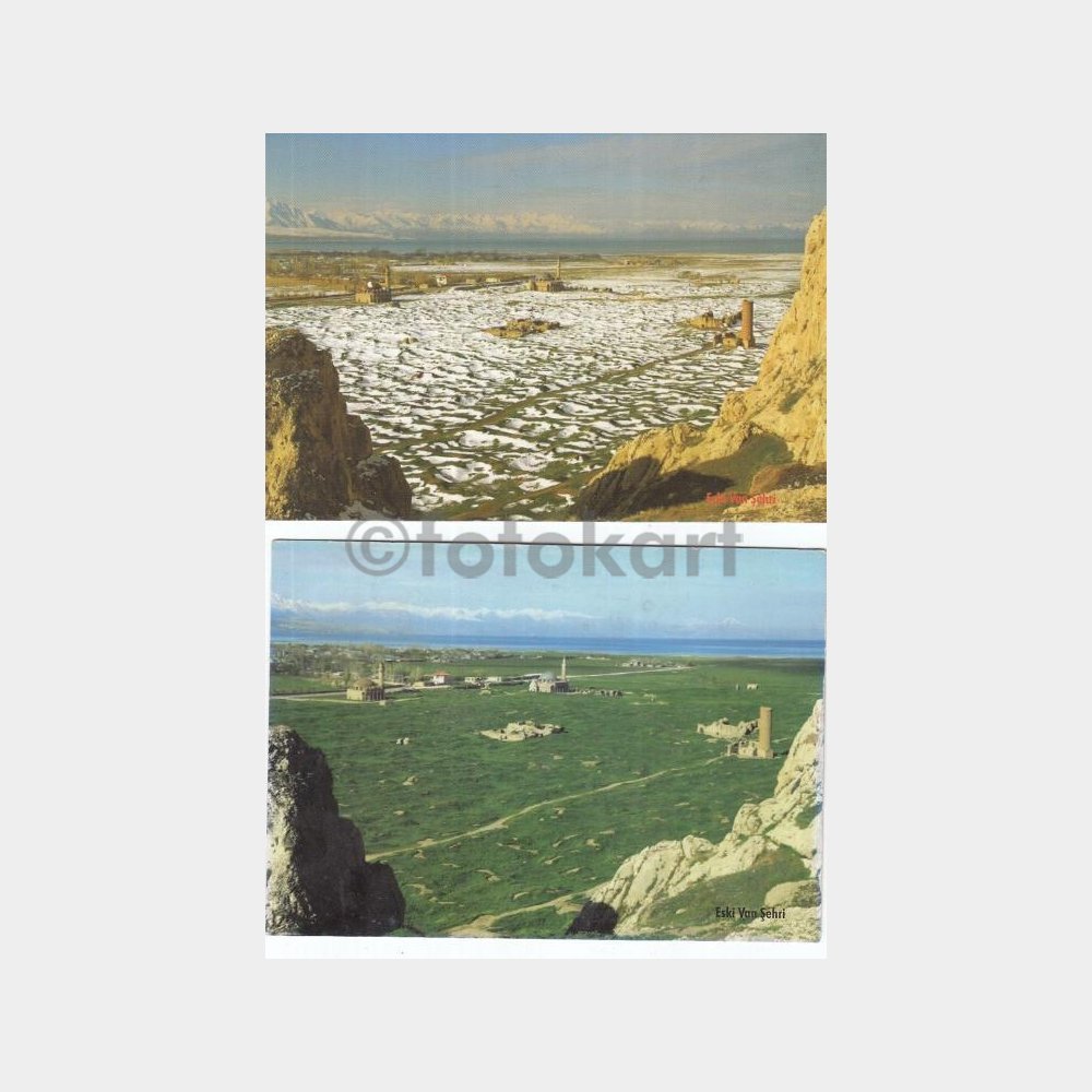 Eski Van Şehri Görünüş Kartpostal (2 Adet Kış-Yaz)