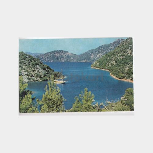 1975 Fethiye Göbün Koyu Mavi Yolculuk Konulu Kartpostal