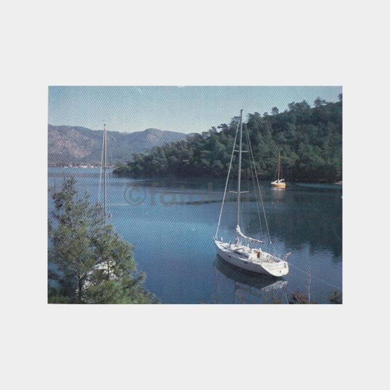 1990 Göcek Koyları Görünüş Kartpostal