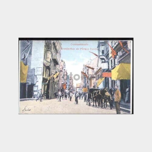 Pera Grand Rue-İstiklal Caddesi Reprodüksiyon Kartpostal