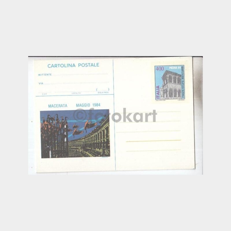 1984 İtalya Posta Filatelik Kart ve Zarfları (3 Adet)
