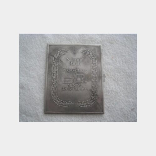 N. İzidor Baruh - Reklamcılık 50. Yıl Anı Plaketi