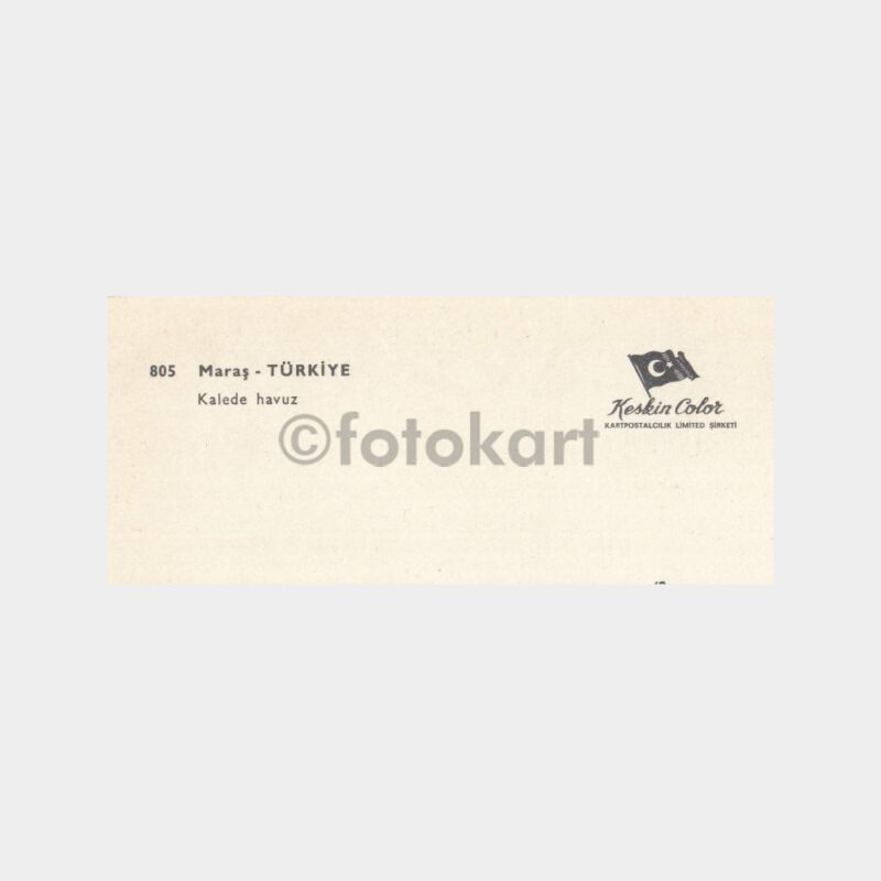 1978 Kahramanmaraş Kale Parkı Görünüş Kartpostal - Görsel 2