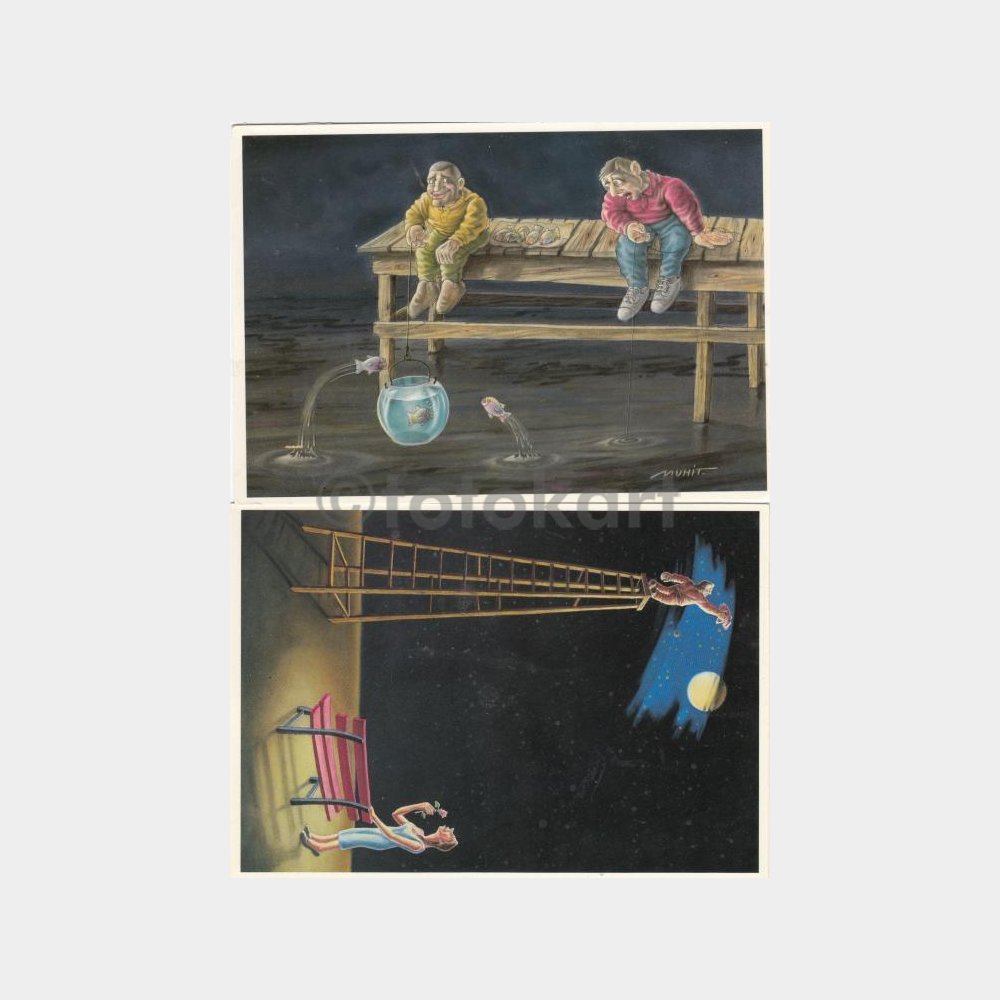 Muhittin Köroğlu Karton Karikatür Kartpostal Serisi (6 Adet)