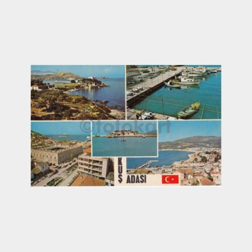 1976 Kuşadası Muhtelif Görünüş Kartpostal