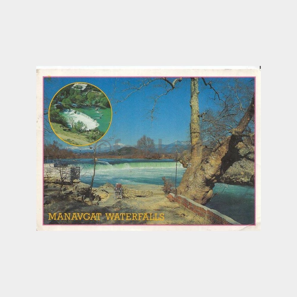 1990 Manavgat Şelalesi Görünüş Kartpostal