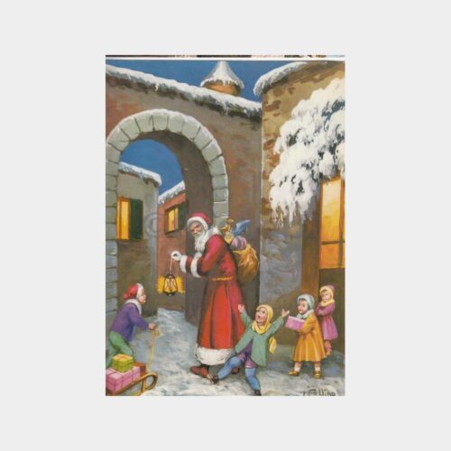 1977 Noel Baba Çocuklar Yeni Yıl Konulu Kartpostal