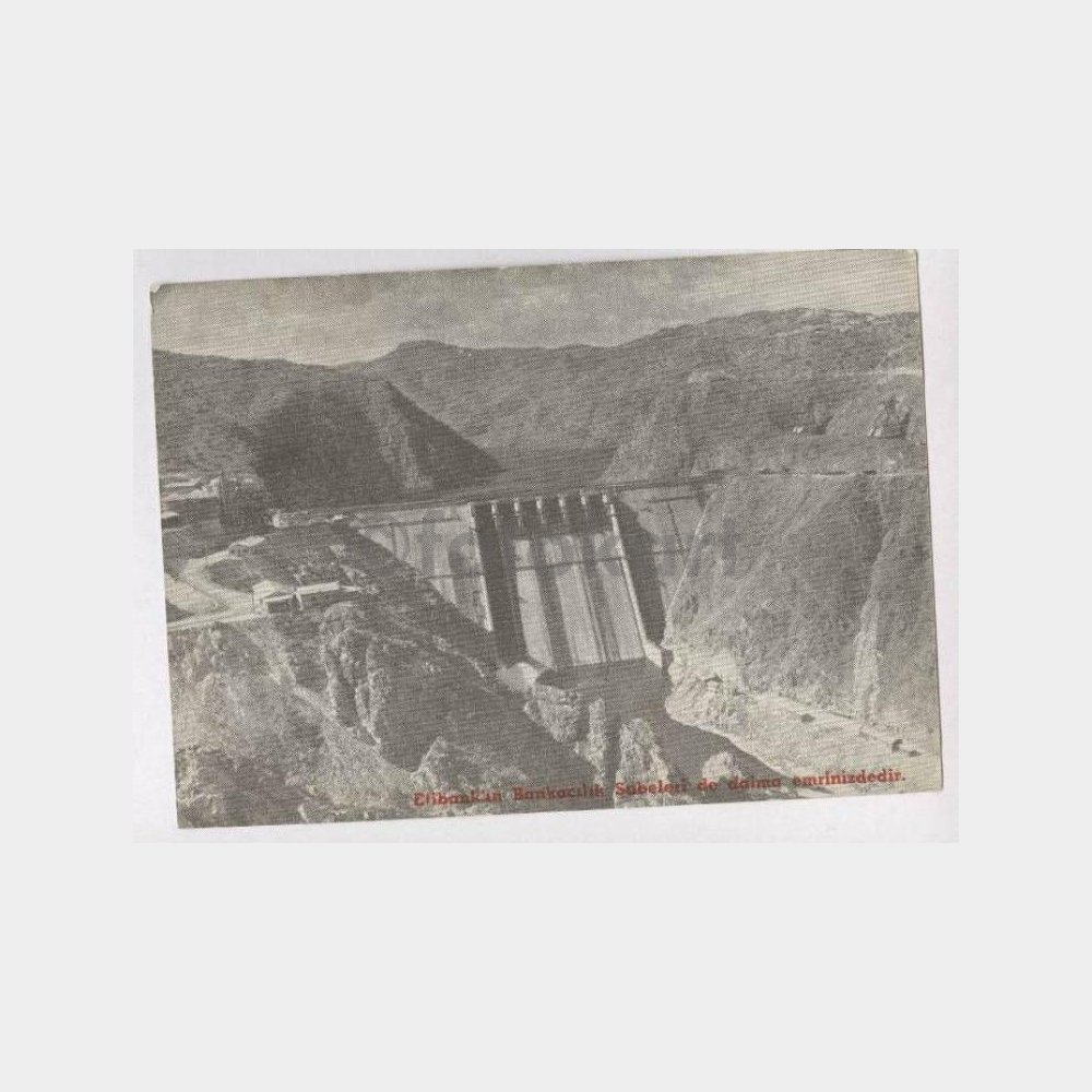 1956 Sarıyar Barajı Damgalı Kart