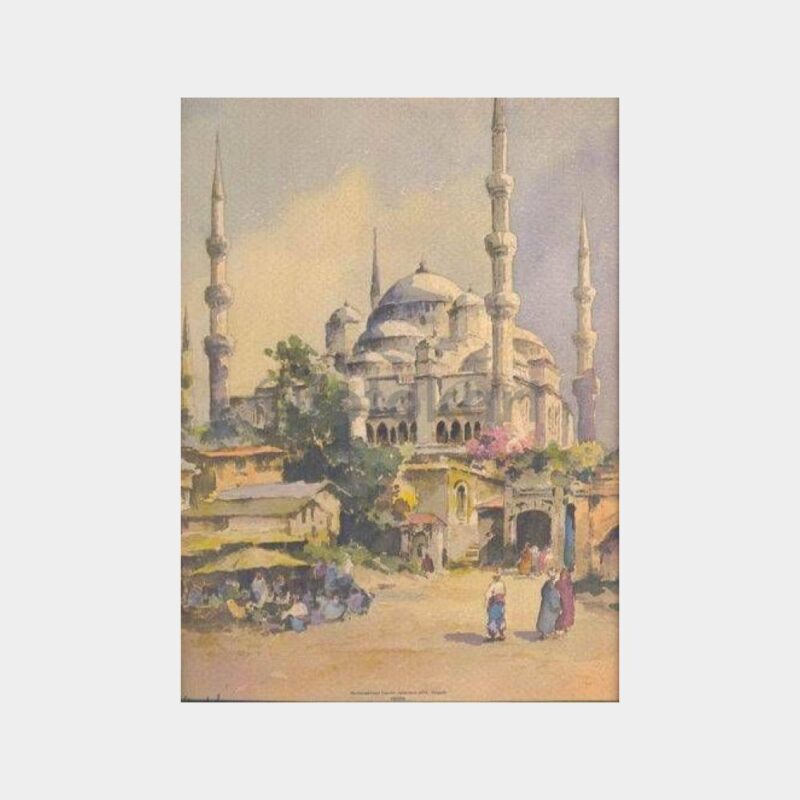 Sultanahmet Camii Büyük Tablo Resim Kartpostal
