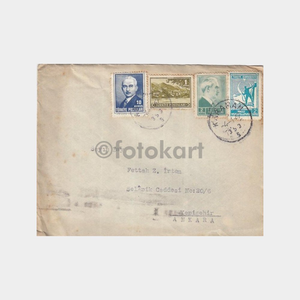 Türk Posta Tarihi Konulu Zarf