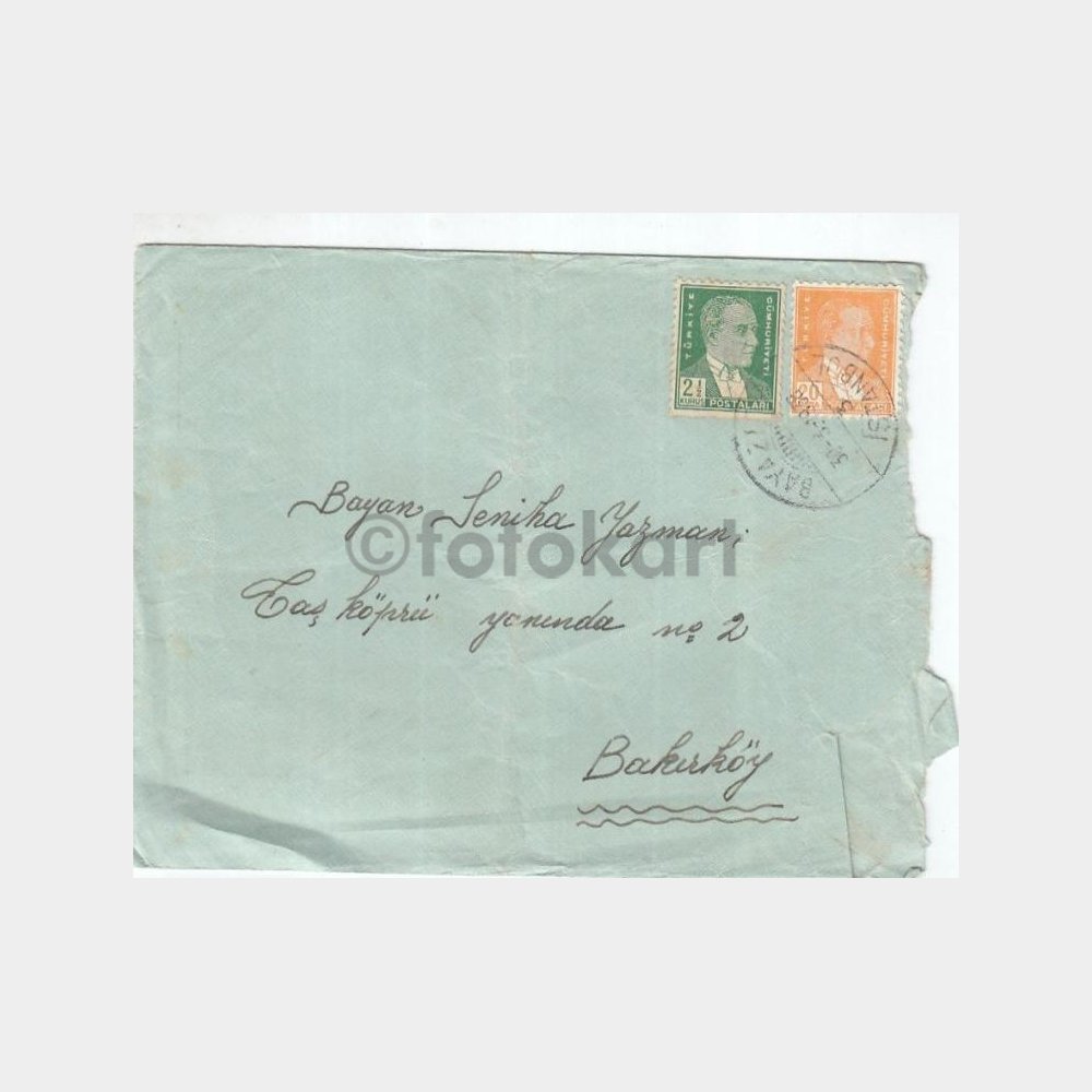 Türk Posta Tarihi Konulu Zarf