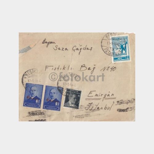 Türk Posta Tarihi Konulu Zarf (Beşiktaş)