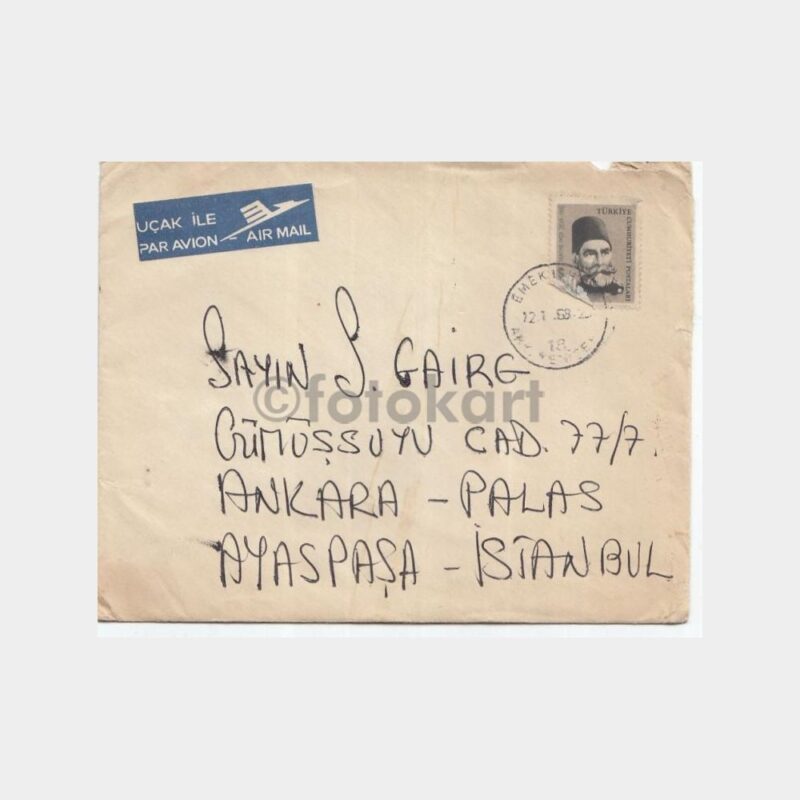 Türk Posta Tarihi Konulu Zarf (Emek İşhanı Ank)