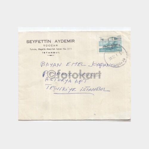 Türk Posta Tarihi Konulu Zarf (Beyoğlu)