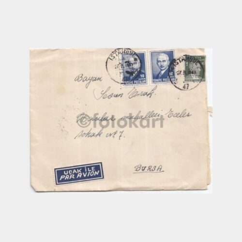 Türk Posta Tarihi Konulu Zarf (İstanbul)