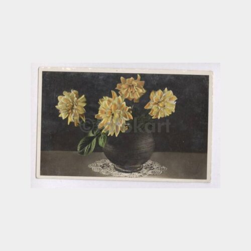 1930 Vazoda Kasımpatı Çiçeği Konulu Kartpostal