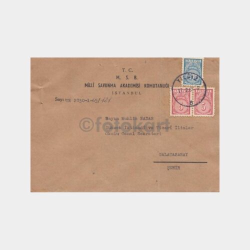 1965 Yıldız Damgalı -MSB Antetli- Zarf