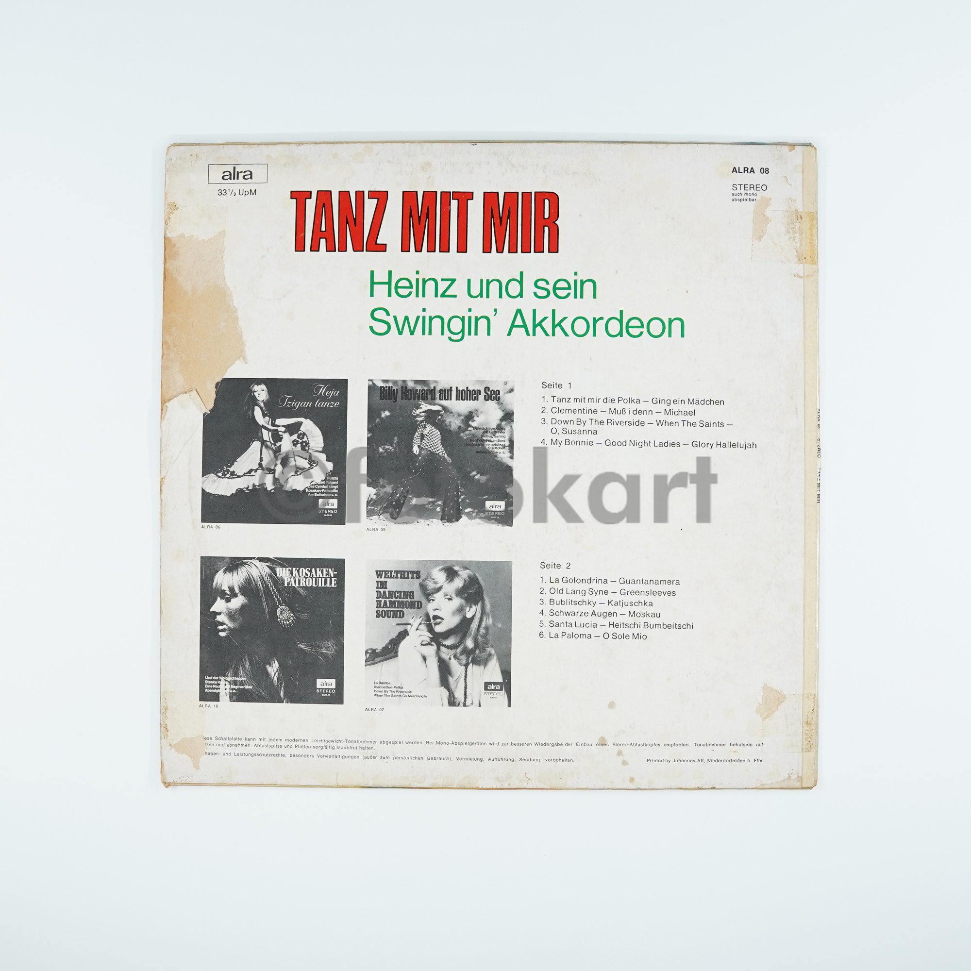 Tanz Mit Mir, Dans Müziği Yabancı Alman Baskı LP Plak - Görsel 2
