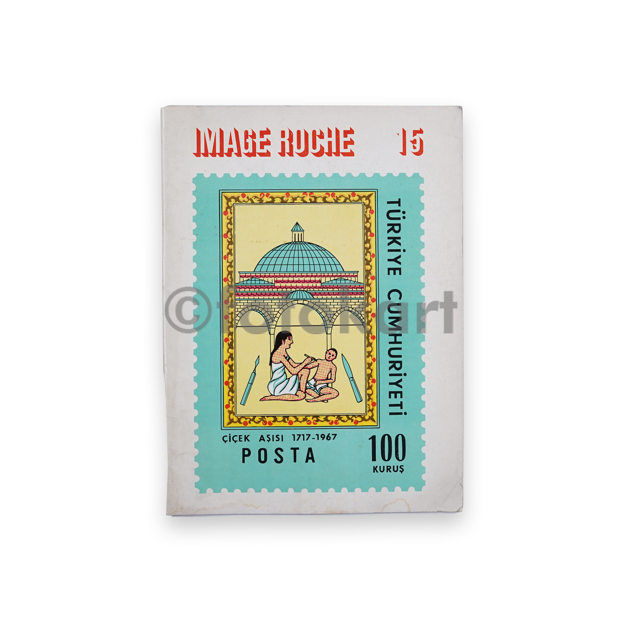 Image Roche 1973, İlaç Firması Dergi Sayı: 15 (Çiçek Aşısı-Filateli Kapak)