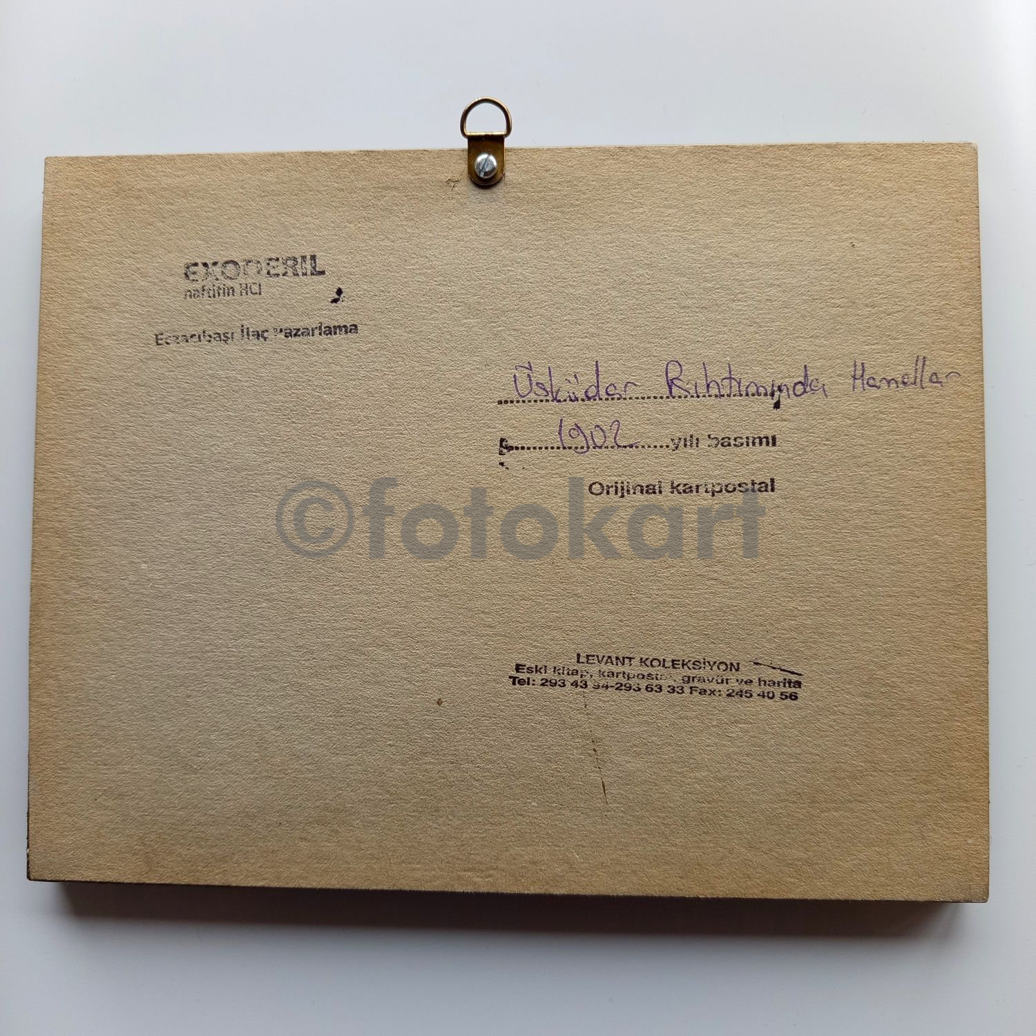 1902 Üsküdar İskelesi Hamallar Kartpostal (Çerçeveli) - Görsel 2