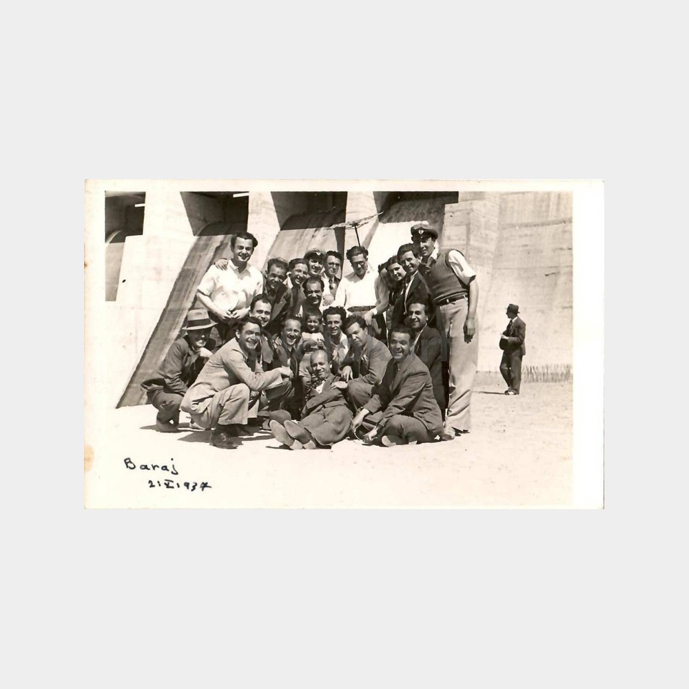 1937 Ankara Barajda Grup 2 Adet Fotoğraf