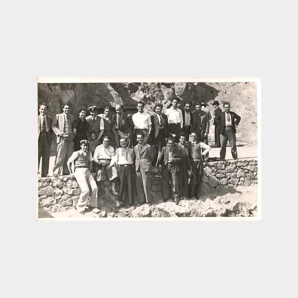 1937 Ankara Barajda Grup 2 Adet Fotoğraf - Görsel 2