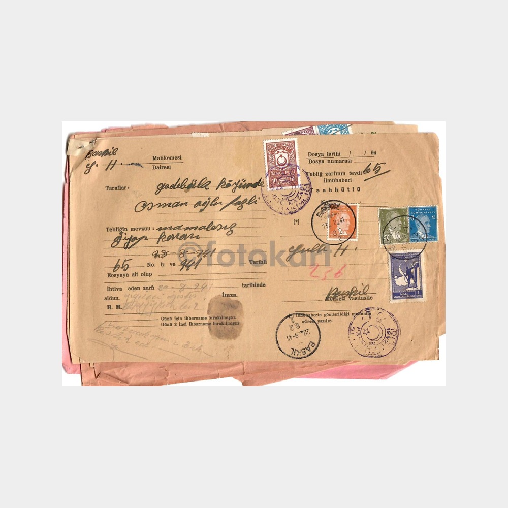 1941 - 1956 Arası 10 Adet Adli Resmi Davetiye