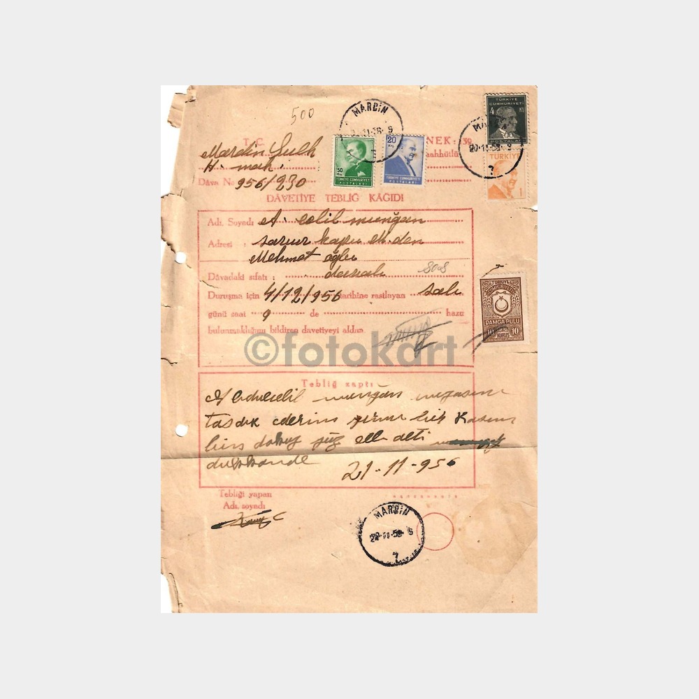 1941 - 1956 Arası 10 Adet Adli Resmi Davetiye - Görsel 4