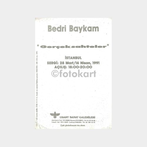1991 Bedri Baykam Sergi Davetiyesi